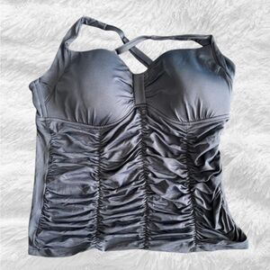 Seafolly Australia tankini top, navy blue, US size 14